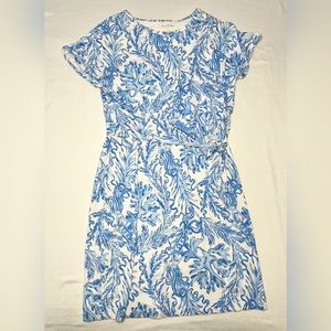 Lilly Pulitzer - Inka Resort Dress In Resort White Aqua Lounge - S